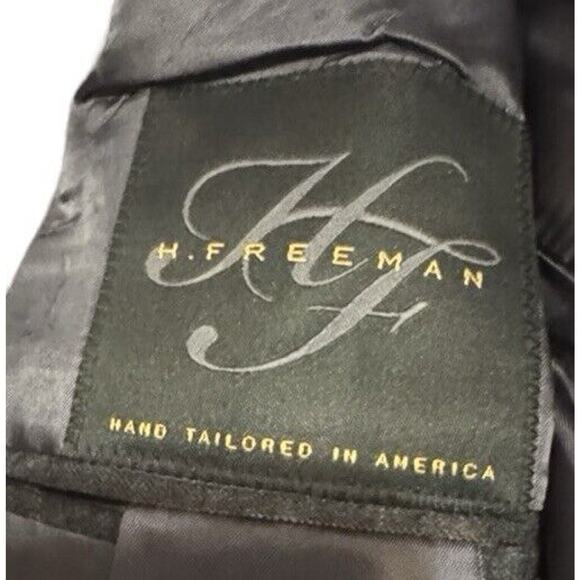 Hickey Freeman Custom Made Fine Wool Charcoal Large Check Men’s Suit 46, 36x32 - Picture 5 of 13